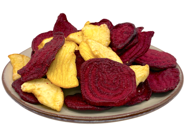 Chips croustillantes de pomme et de betterave rouge 200g