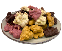 🐿 Schoko Lade Nussberge Mix | dunkle Macadamia, Vollmilch Haselnuss, Erdnuss karamell Meersalz, Erdnuss weisse Schokolade, Erdnuss ruby chocolate Mix